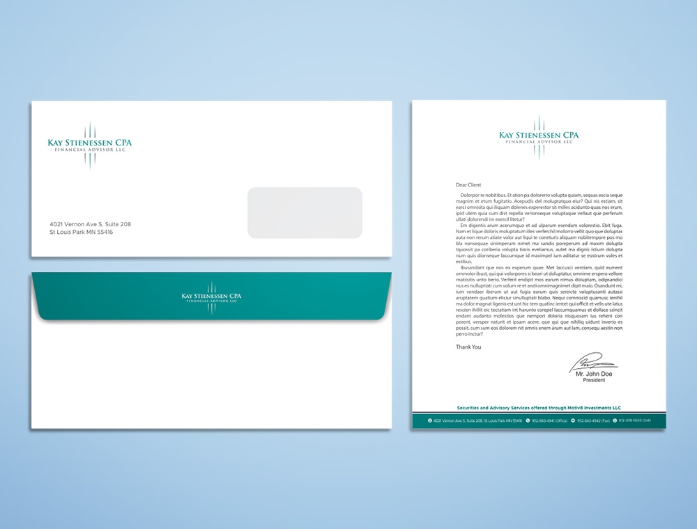 Kay Stienessen CPA Financial Advisor LLC logo design by Kindo