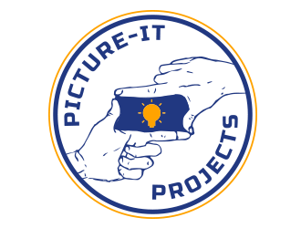 PICTURE-IT PROJECTS logo design by BeDesign