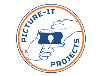 PICTURE-IT PROJECTS logo design by BeDesign