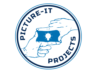 PICTURE-IT PROJECTS logo design by BeDesign