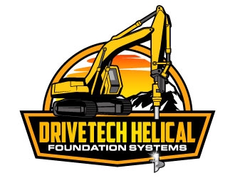 DriveTech Helical Foundation Systems logo design by daywalker