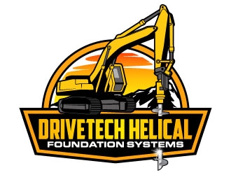 DriveTech Helical Foundation Systems logo design by daywalker