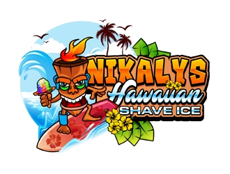 NIKALYS Hawaiian Shave Ice logo design by DreamLogoDesign