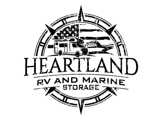 Heartland RV and Marine Storage logo design by jaize