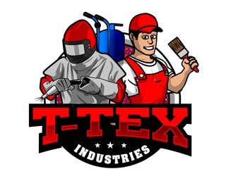 T-TEX INDUSTRIES logo design by DreamLogoDesign