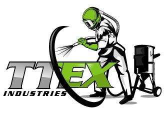 T-TEX INDUSTRIES logo design by Suvendu