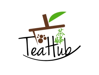Tea Hub 茶驿 logo design by yans