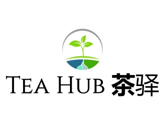 Tea Hub 茶驿 logo design by jetzu