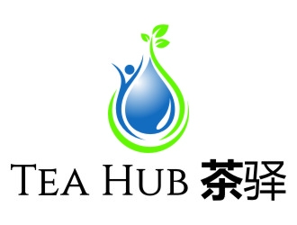 Tea Hub 茶驿 logo design by jetzu