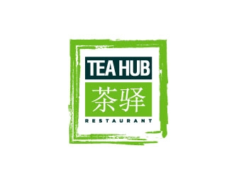 Tea Hub 茶驿 logo design by Erasedink