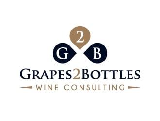 G2B - Grapes2Bottles Wine Consulting logo design by akilis13