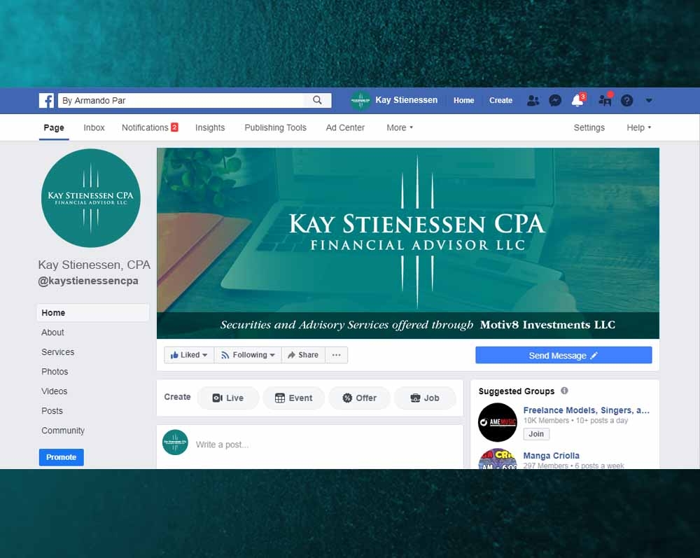 Kay Stienessen CPA Financial Advisor LLC logo design by SOLARFLARE