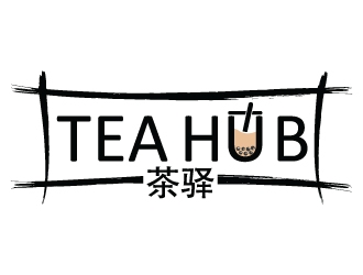 Tea Hub 茶驿 logo design by MonkDesign
