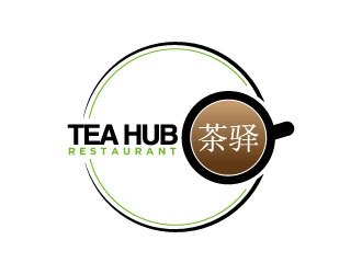 Tea Hub 茶驿 logo design by Erasedink