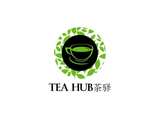 Tea Hub 茶驿 logo design by Erasedink