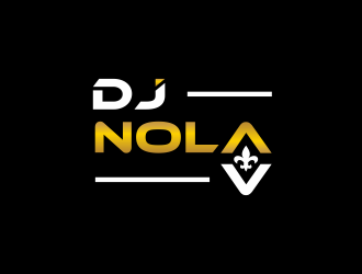 DJ NOLA V logo design by ammad
