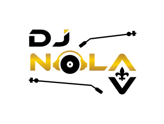 DJ NOLA V logo design by ammad