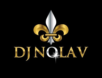 DJ NOLA V logo design by Suvendu