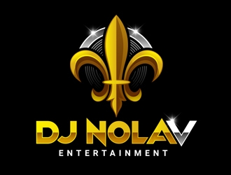 DJ NOLA V logo design by DreamLogoDesign