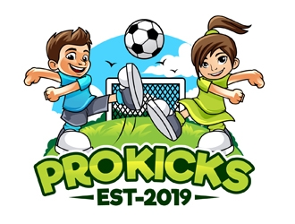 PRO KICKS logo design by DreamLogoDesign