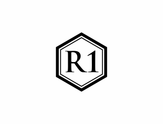 R1, Rone, the letter R   1 in digit or text form, prefer to have it one logo design by ammad
