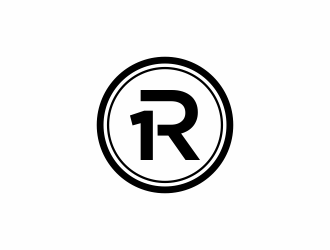 R1, Rone, the letter R   1 in digit or text form, prefer to have it one logo design by ammad