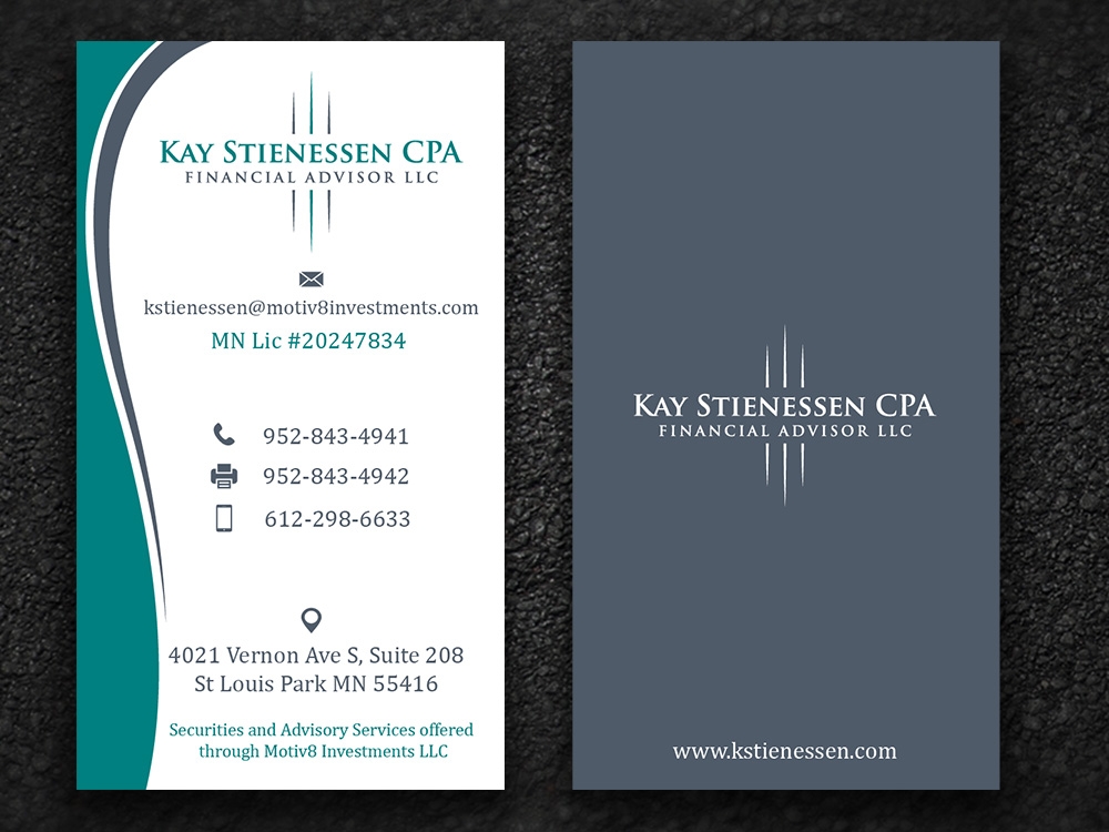 Kay Stienessen CPA Financial Advisor LLC logo design by Gelotine
