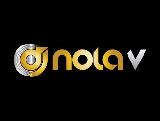 DJ NOLA V logo design by karjen