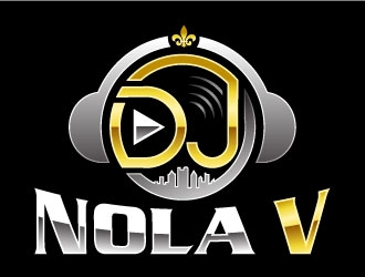 DJ NOLA V logo design by design_brush