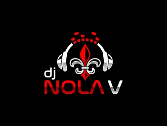 DJ NOLA V logo design by jaize