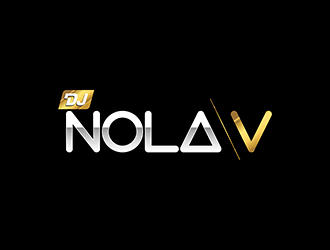 DJ NOLA V logo design by enzidesign