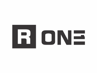 R1, Rone, the letter R   1 in digit or text form, prefer to have it one logo design by up2date