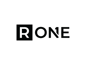 R1, Rone, the letter R   1 in digit or text form, prefer to have it one logo design by mhala