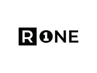 R1, Rone, the letter R   1 in digit or text form, prefer to have it one logo design by mhala