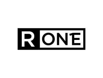 R1, Rone, the letter R   1 in digit or text form, prefer to have it one logo design by labo