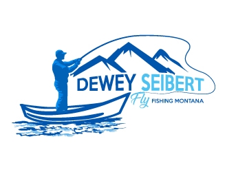 Dewey Seibert Fly Fishing Montana logo design by uttam
