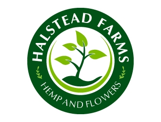 Halstead Farms logo design by akilis13