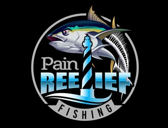 Pain Reelief Fishing  logo design by DreamLogoDesign