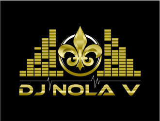 DJ NOLA V logo design by mutafailan