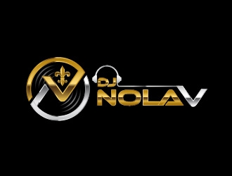DJ NOLA V logo design by usef44