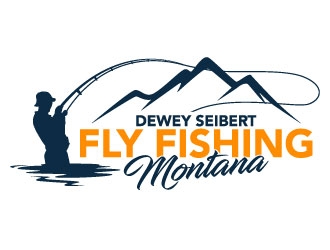 Dewey Seibert Fly Fishing Montana logo design by daywalker