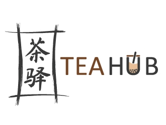 Tea Hub 茶驿 logo design by MonkDesign