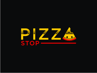 Pizza Stop logo design by bricton