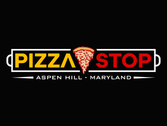 Pizza Stop logo design by Cekot_Art