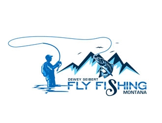 Dewey Seibert Fly Fishing Montana logo design by frontrunner