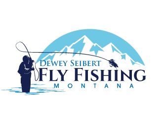 Dewey Seibert Fly Fishing Montana logo design by jaize