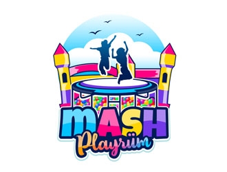 MASH Playrüm  logo design by DreamLogoDesign