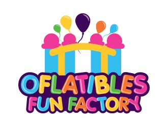 OFLATIBLES FUN FACTORY logo design by KDesigns