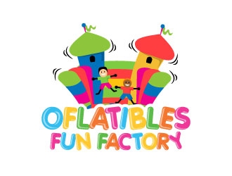 OFLATIBLES FUN FACTORY logo design by KDesigns