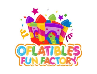 OFLATIBLES FUN FACTORY logo design by KDesigns